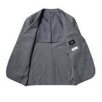 Summer Wool Relaxed Basic Blazer — Medium Grey