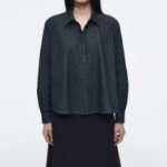 COS Regular Flare Denim Shirt Indigo