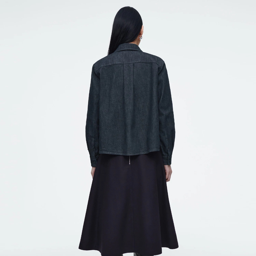 COS Regular Flare Denim Shirt Indigo