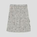 GANNI Summer Tweed Suiting Wrap Skirt – Sky Blue