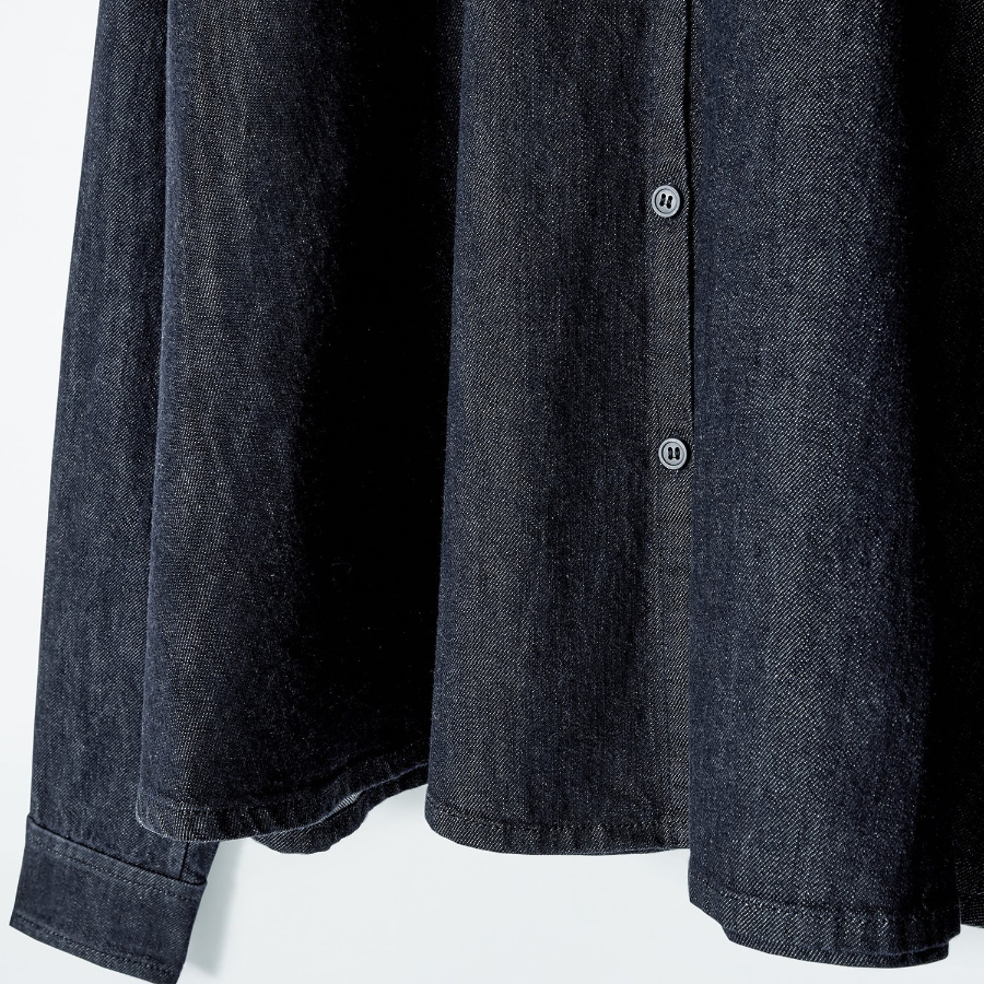 COS Regular Flare Denim Shirt Indigo