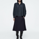 COS Regular Flare Denim Shirt Indigo
