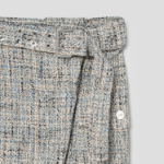 GANNI Summer Tweed Suiting Wrap Skirt – Sky Blue