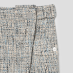 GANNI Summer Tweed Suiting Wrap Skirt – Sky Blue