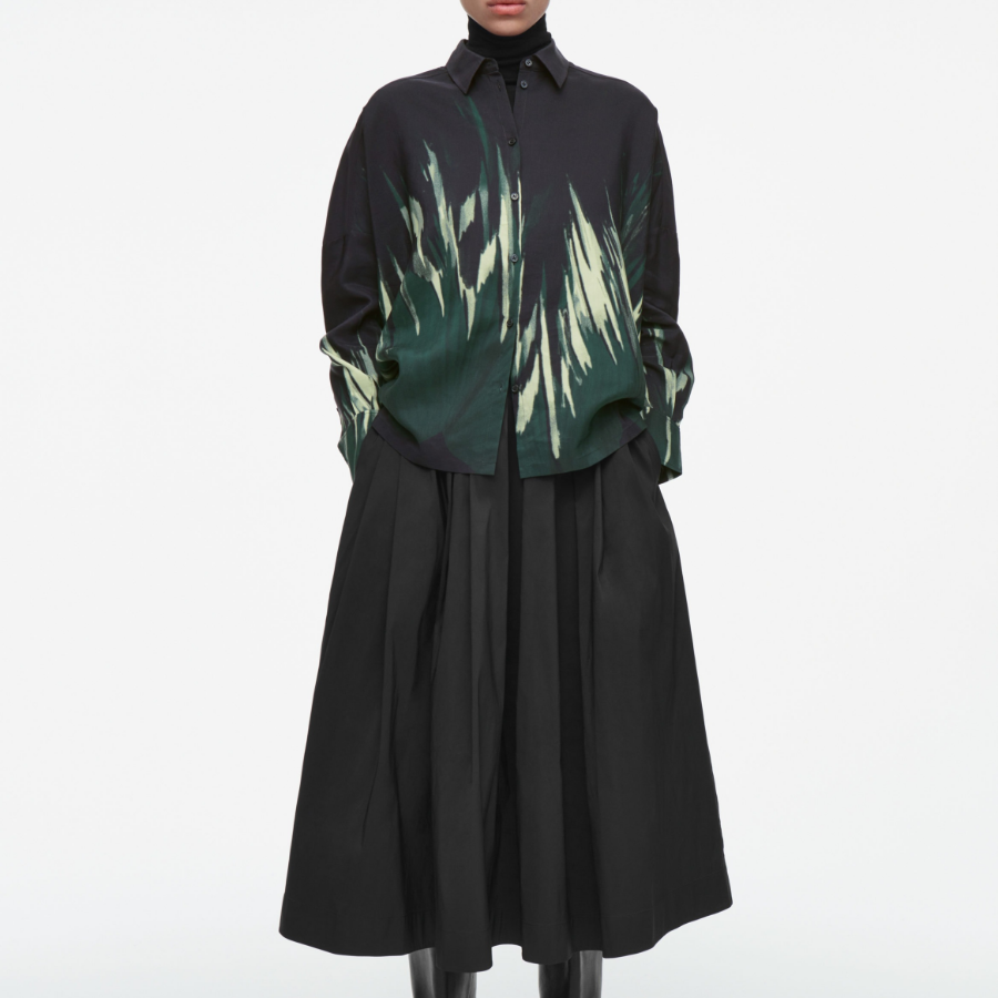 COS Printed Linen Blend Shirt