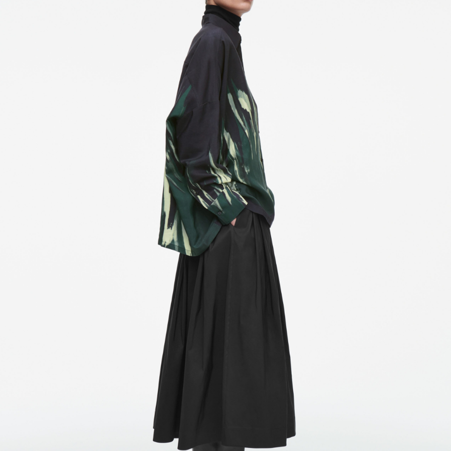 COS Printed Linen Blend Shirt