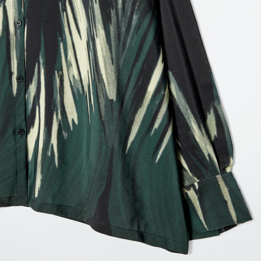 COS Printed Linen Blend Shirt