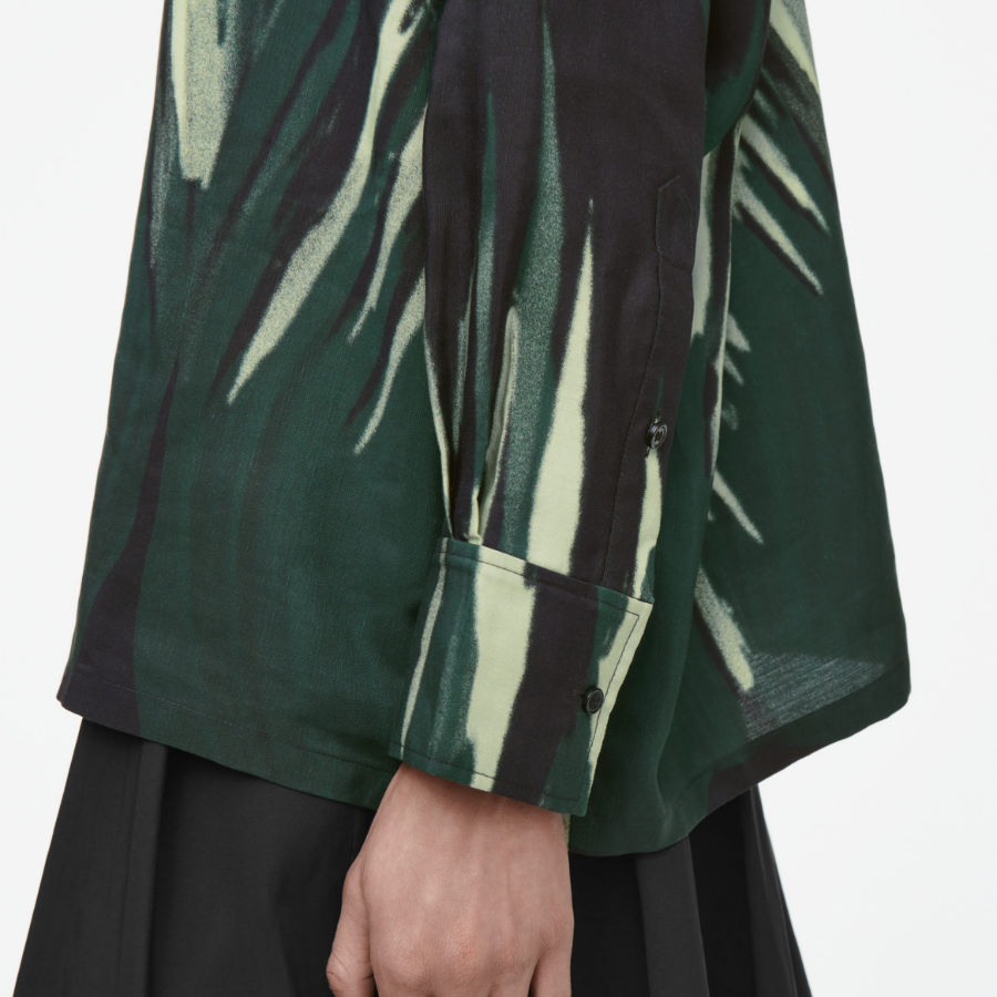 COS Printed Linen Blend Shirt