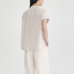 JAJU Linen Blended Wide Banding Pants (Ivory) — светлые и лёгкие брюки из льняной смеси для тёплой погоды и максимального комфорта