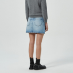 GANNI Soft Rigid Denim Mini Skirt – Sky Blue