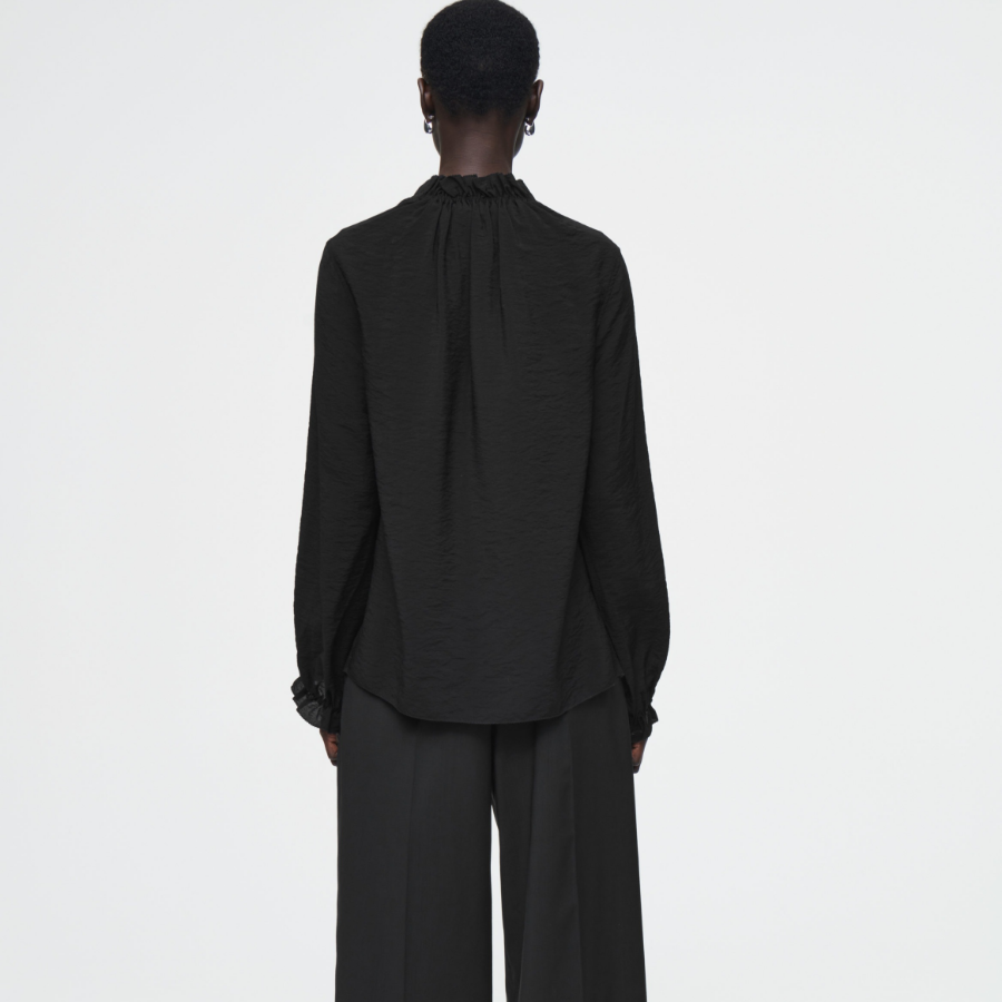 COS Ruffle High-Neck Blouse