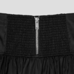 GANNI Duchesse Nylon Long Pocket Skirt – Black