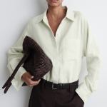 COS Oversized Linen Shirt Pale