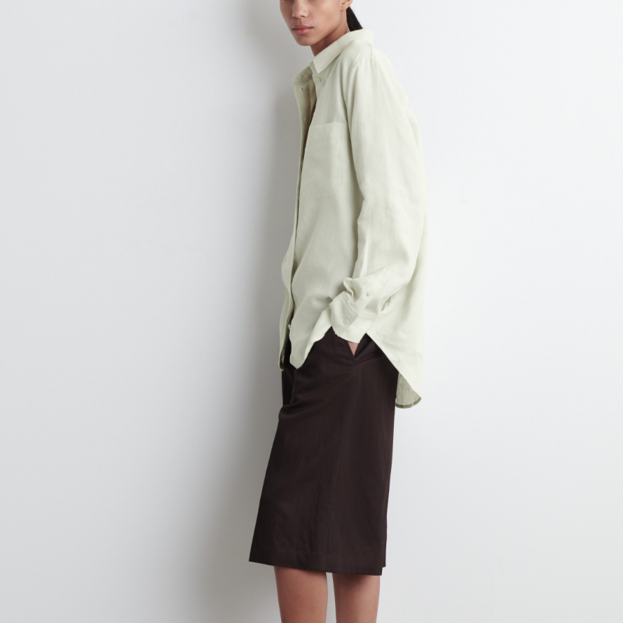 COS Oversized Linen Shirt Pale