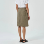 GANNI Flock Check Suiting Skirt – Tigers Eye