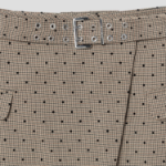 GANNI Flock Check Suiting Skirt – Tigers Eye