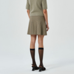 GANNI Flock Check Suiting Mini Skirt – Tigers Eye