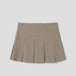 GANNI Flock Check Suiting Mini Skirt – Tigers Eye