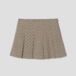 GANNI Flock Check Suiting Mini Skirt – Tigers Eye