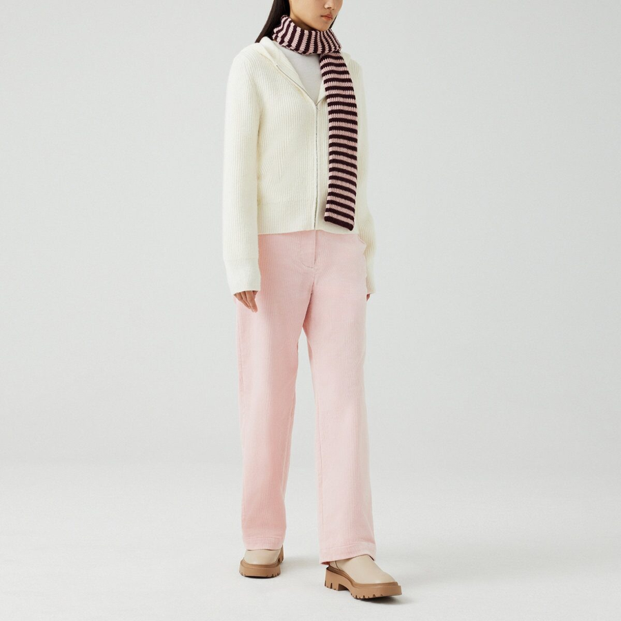 JAJU Corduroy Wide Pants (Pink) — женские широкие брюки из мягкого вельвета для уютного и стильного образа