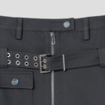 GANNI Heavy Twill Midi Skirt – Phantom