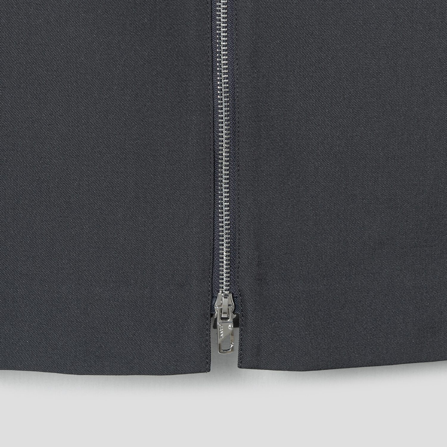 GANNI Heavy Twill Midi Skirt – Phantom