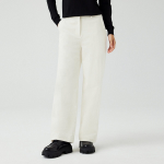 JAJU Corduroy Wide Pants (Ivory) — женские широкие брюки из мягкого вельвета светлого оттенка для стильного и уютного образа