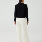 JAJU Corduroy Wide Pants (Ivory) — женские широкие брюки из мягкого вельвета светлого оттенка для стильного и уютного образа