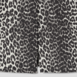 GANNI Cotton Tweed Midi Skirt – Leopard