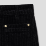 GANNI Stretch Corduroy Maxi Slit Skirt – Black