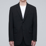 Relaxed Basic Blazer — Black