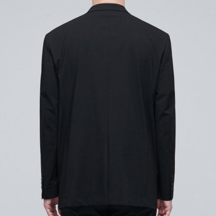 Relaxed Basic Blazer — Black