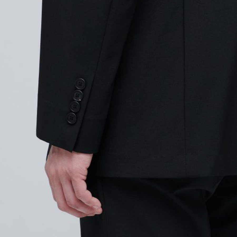 Relaxed Basic Blazer — Black