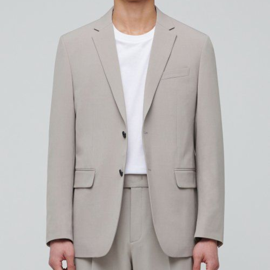 Lightweight Basic Blazer — Light Beige