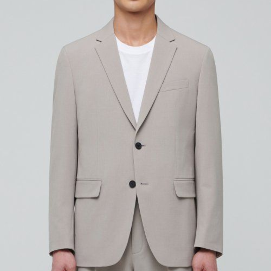 Lightweight Basic Blazer — Light Beige
