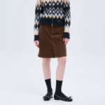 GANNI Stretch Corduroy Skirt – Brown