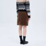 GANNI Stretch Corduroy Skirt – Brown
