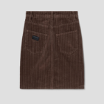 GANNI Stretch Corduroy Skirt – Brown