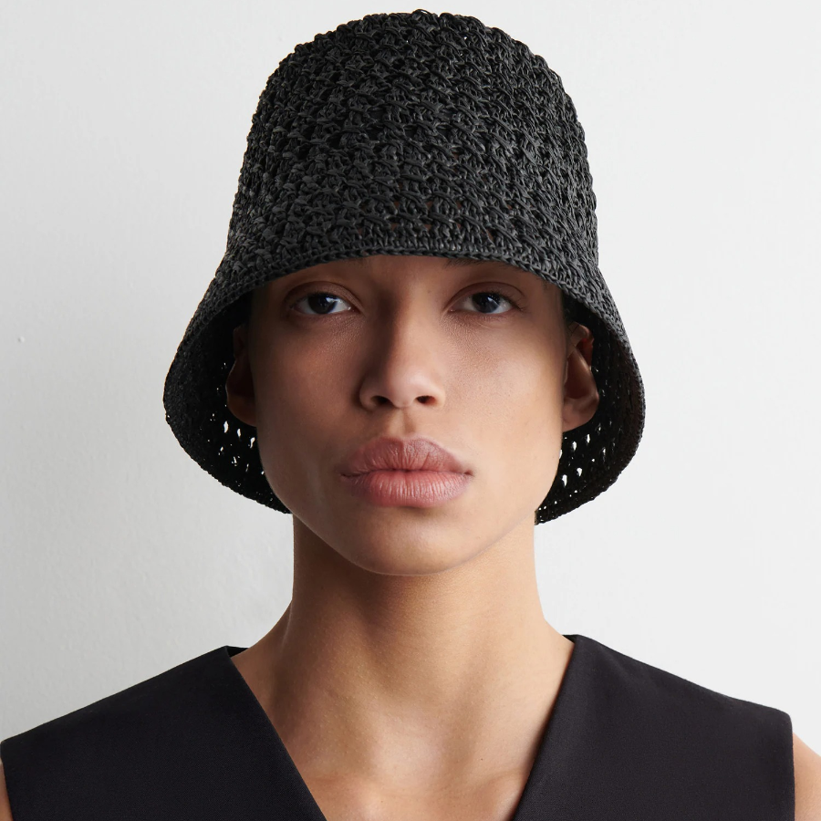 COS Open Weaving Straw Bucket Hat