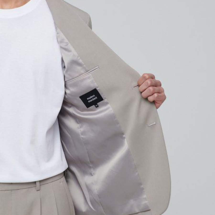 Lightweight Basic Blazer — Light Beige