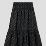 GANNI Printed Cotton Smock Maxi Skirt (Petite) – Ash