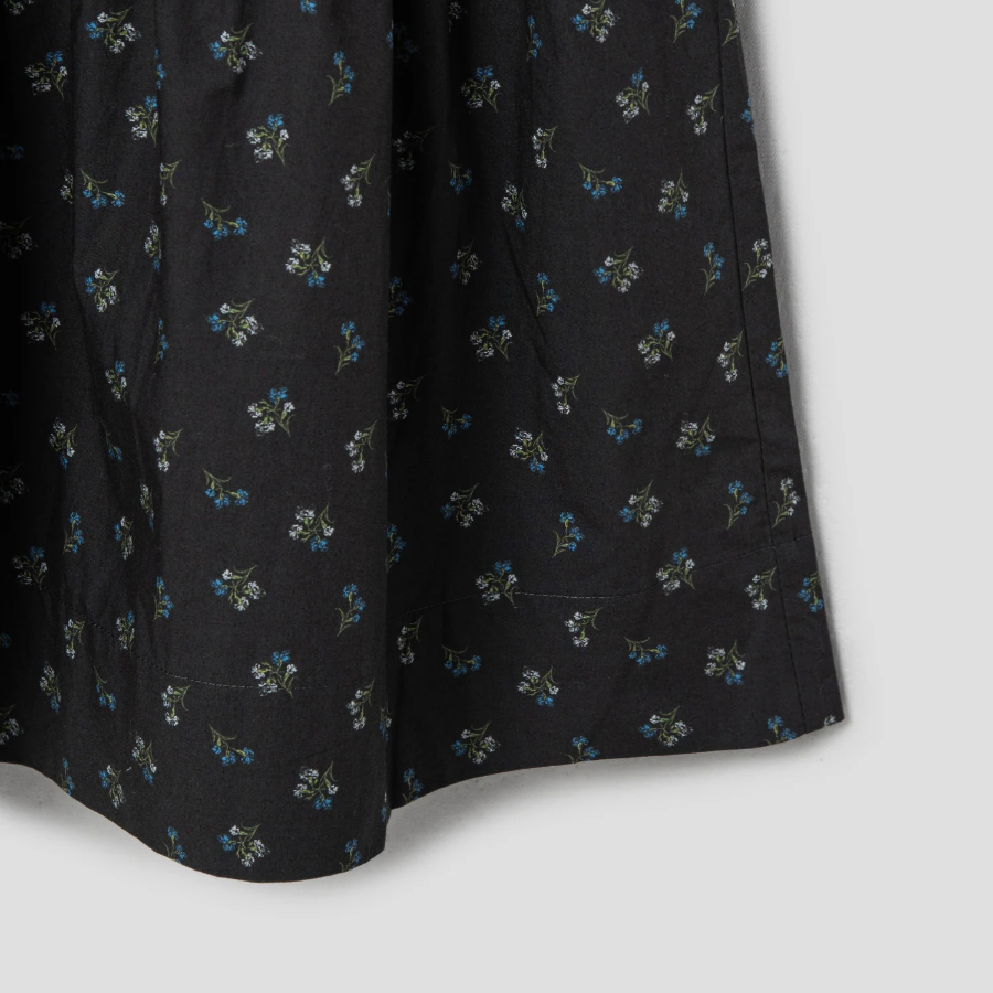 GANNI Printed Cotton Smock Maxi Skirt (Petite) – Ash