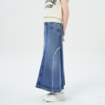GANNI Heavy Denim Maxi Skirt – Blue