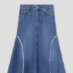 GANNI Heavy Denim Maxi Skirt – Blue