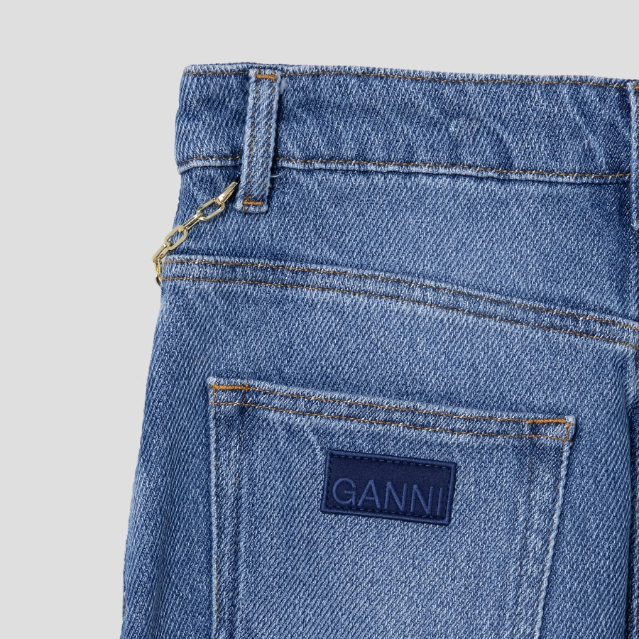 GANNI Heavy Denim Maxi Skirt – Blue