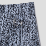 GANNI Cotton Tweed Wrap Mini Skirt – Sky Blue