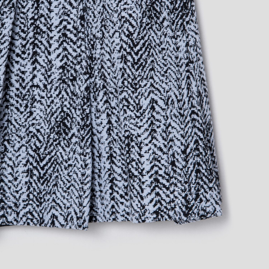 GANNI Cotton Tweed Wrap Mini Skirt – Sky Blue