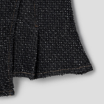 GANNI Fluffy Denim Wrap Mini Skirt – Black