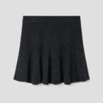 GANNI Cashmere Mix Mini Skirt – Ash