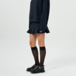 GANNI Heavy Fleece Mini Skirt – Navy